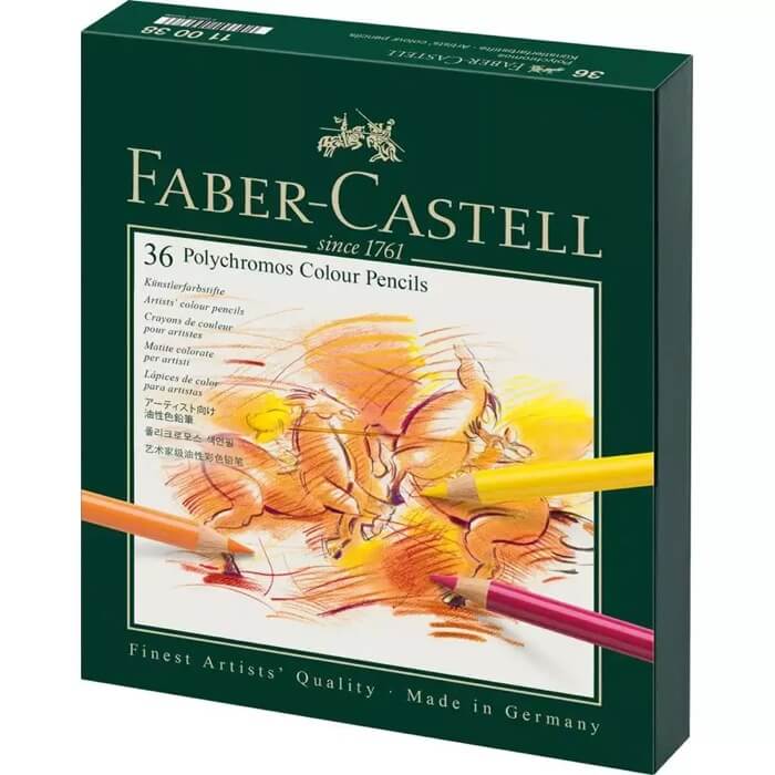 Levně Umělecké pastelky Faber-Castell Polychromos 110038, sada 36 ks Studio Box