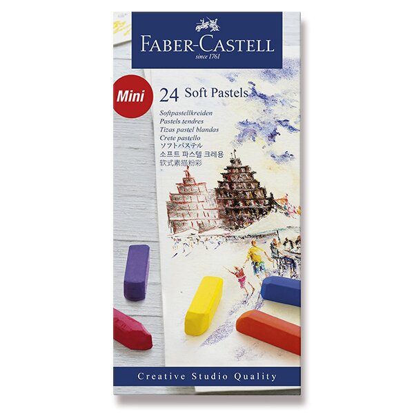 Levně Faber-Castell Suché pastely Faber Castell mini 24 modrá řada