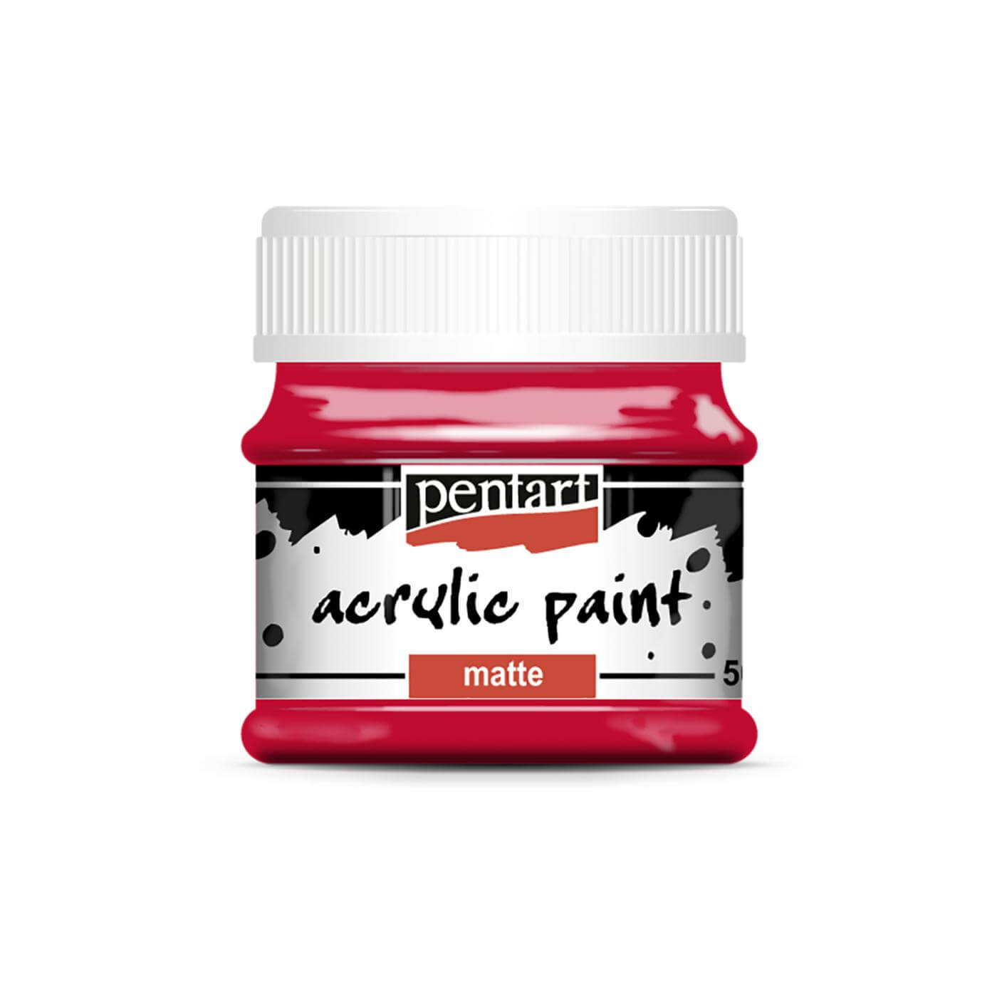 Levně Hobby akrylová barva Pentart MATTE 50 ml, červená