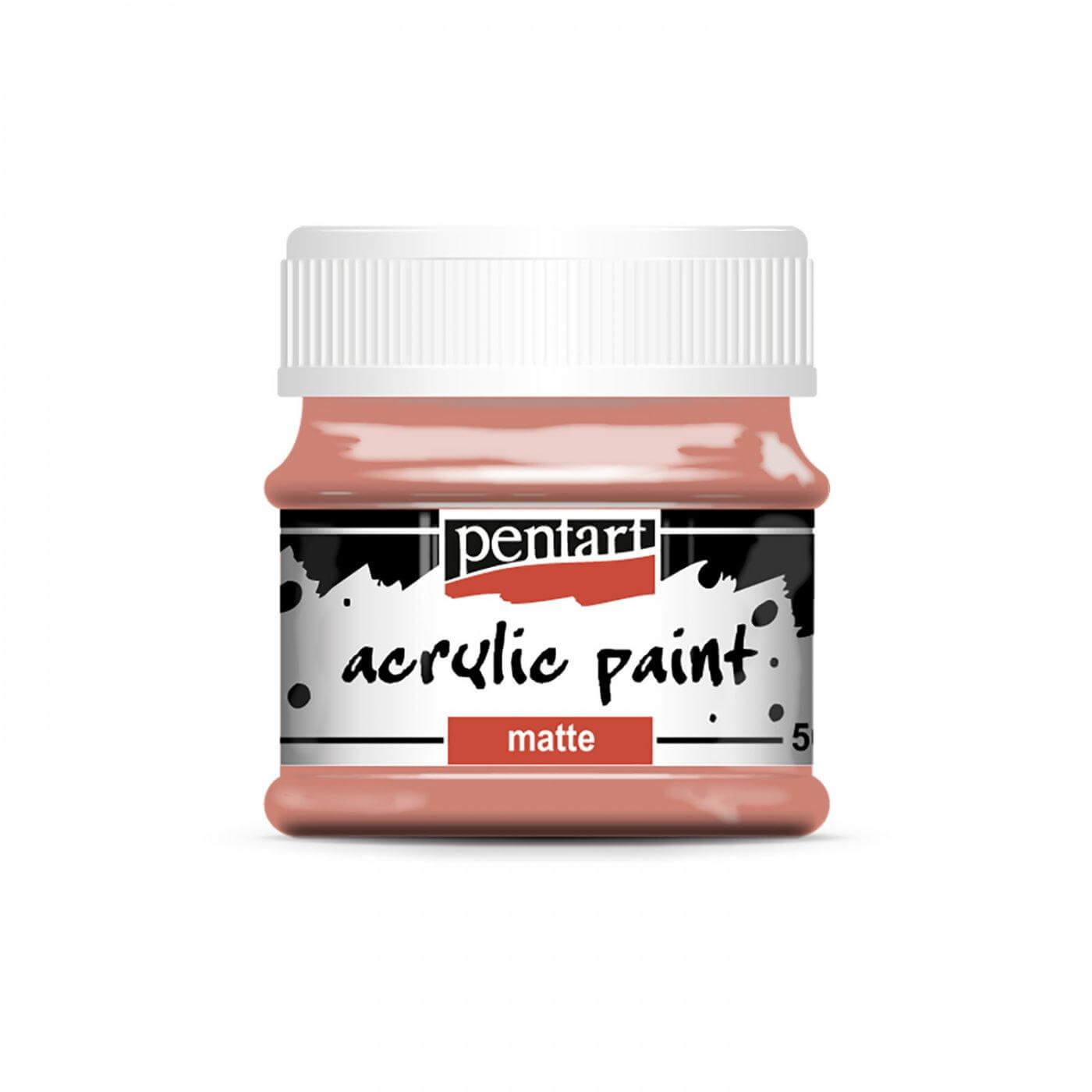 Levně Hobby akrylová barva Pentart MATTE 50 ml, červená koralová