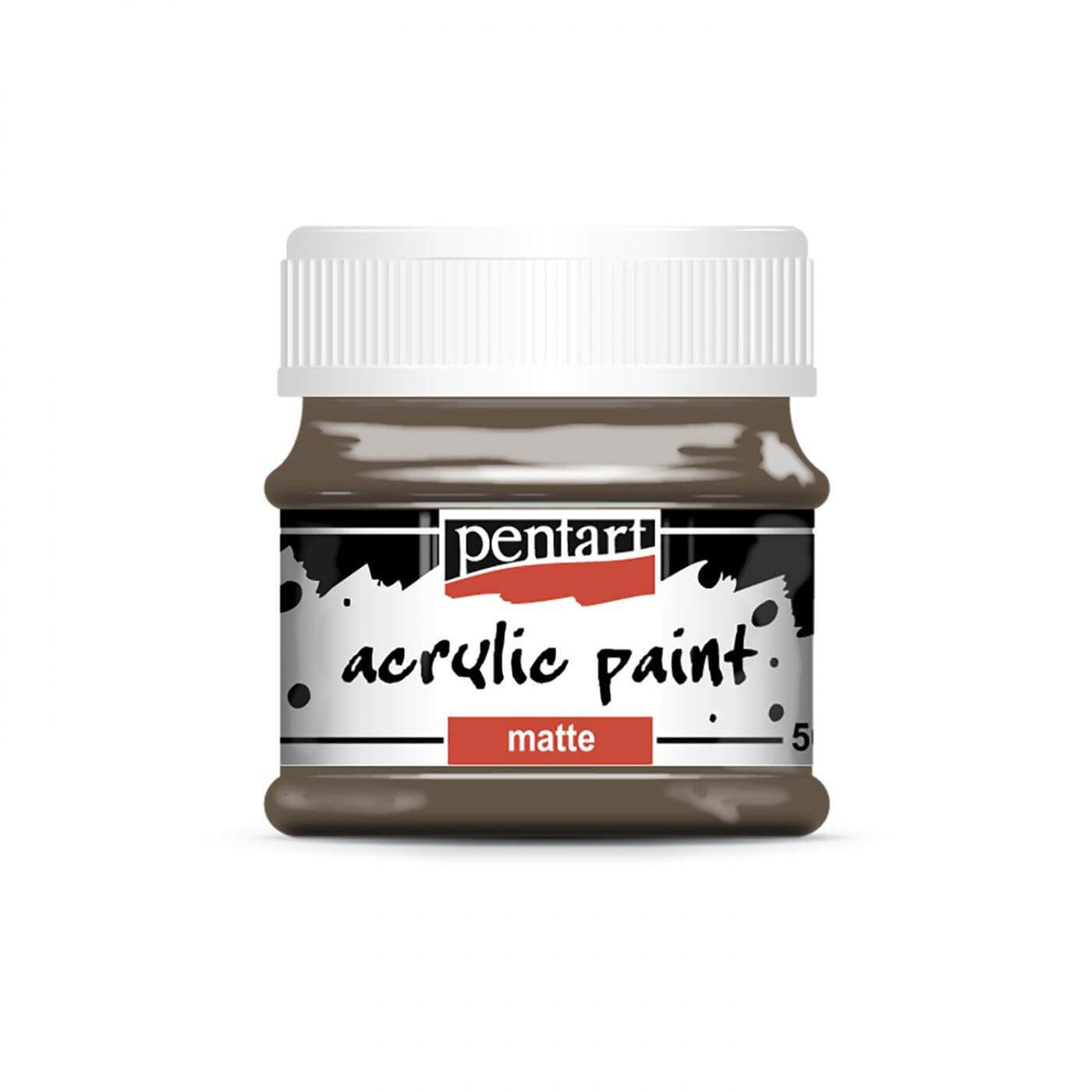 Levně Hobby akrylová barva Pentart MATTE 50 ml, hnědá zemitá