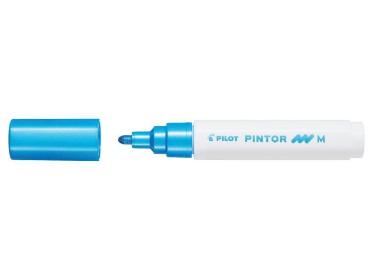 Levně Akrylový popisovač Pilot PINTOR M 1,4 mm - modrý metalický
