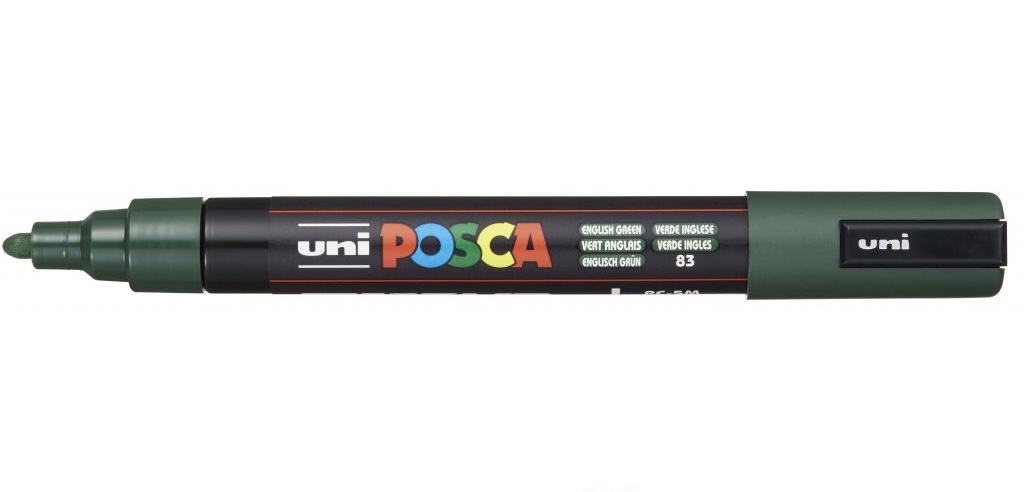 Levně Akrylový popisovač Uni Posca 5M 1,8 - 2,5 mm zelená anglická 83