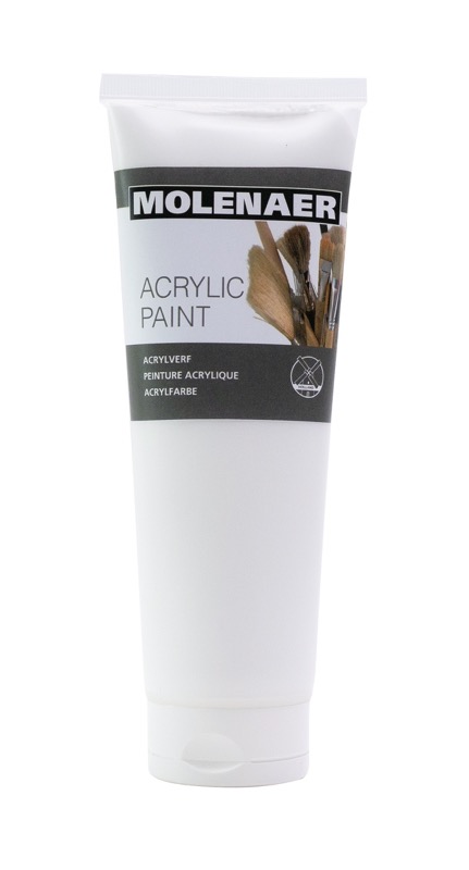 Levně Akrylová barva Molenaer 250 ml - bílá