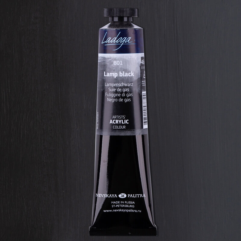 Levně Nevskaya Palitra Ladoga 2204801 Akrylová barva 46 ml, černá lamp 801