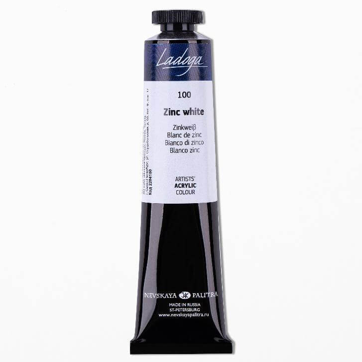 Levně Nevskaya Palitra Ladoga 2204100 Akrylová barva 46 ml, bílá zinková 100