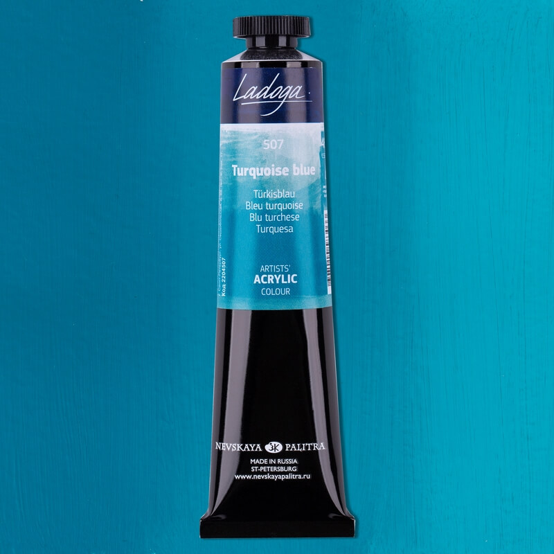 Levně Nevskaya Palitra Ladoga 2204507 Akrylová barva 46 ml, modrá tyrkysová 507