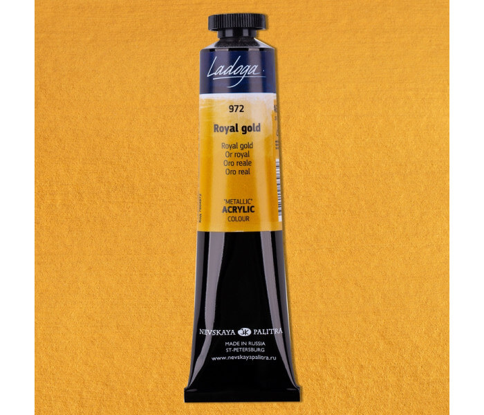 Levně Nevskaya Palitra Ladoga 2204972 metallic Akrylová barva 46 ml, Royal gold 972