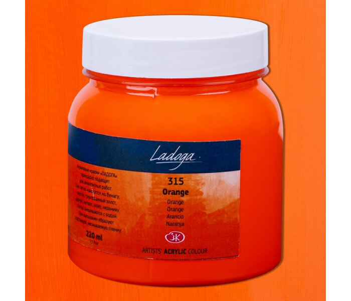 Levně Nevskaya Palitra Ladoga 2223315 Akrylová barva 220 ml, oranžová 315