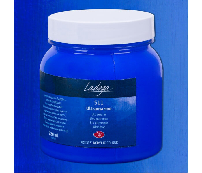 Levně Nevskaya Palitra Ladoga 2223511 Akrylová barva 220 ml, modrá ultramarín 511