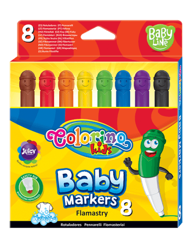 Levně Colorino Kids Baby Markers fixy s kulatým hrotem 8ks