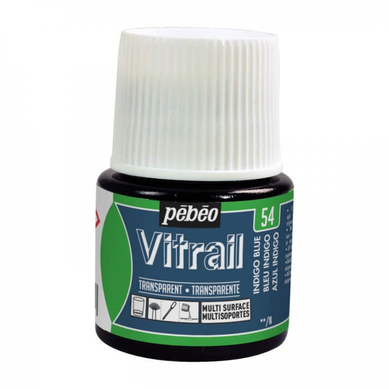Levně Barva na sklo Pébéo Vitrail - 54 modrá indigo