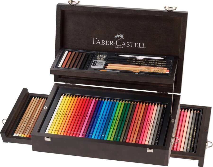 Levně Faber-Castell Kreslířská sada Collection 126 ks v dřevěném kufříku