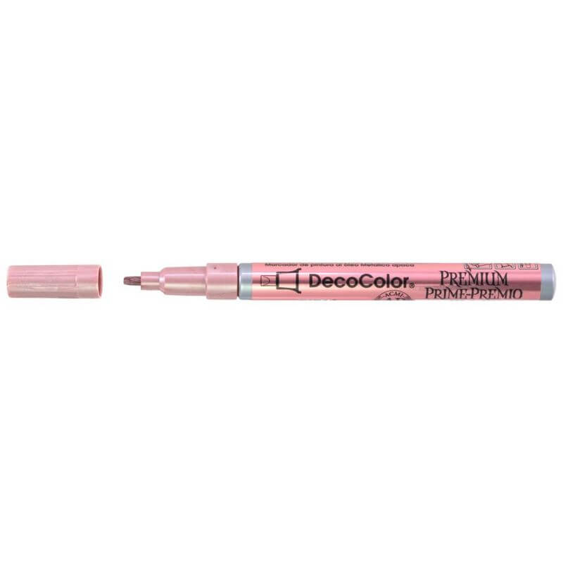 Vysoce lesklý lakový popisovač Marvy Deco Color Premium 250 - seříznutý hrot, růžovozlatá
