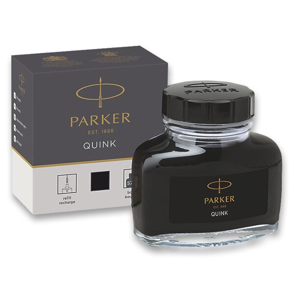 Levně Inkoust Quink do plnících per Parker - černý