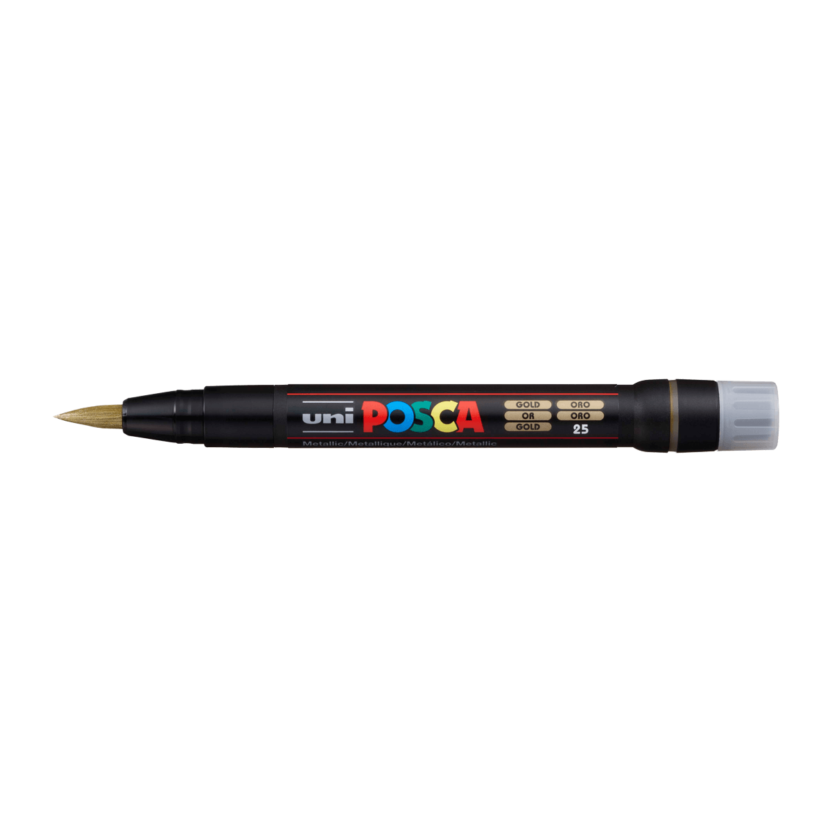 Uni POSCA PCF-350 štětcový popisovač – zlatý