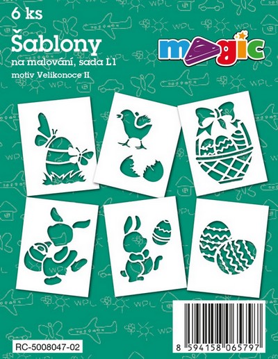 Levně Magic šablony papírové 6 ks sada L1 - Velikonoce II