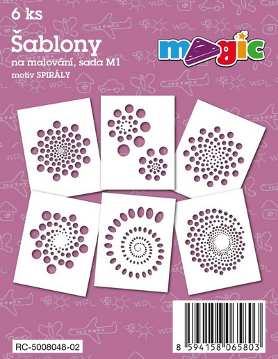 Levně Magic šablony papírové 6 ks sada M1 - Spirály