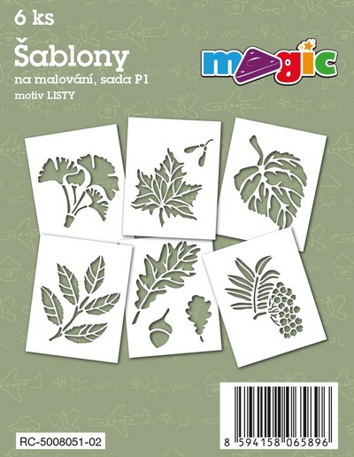 Levně Magic šablony papírové 6 ks sada P1 - Listy