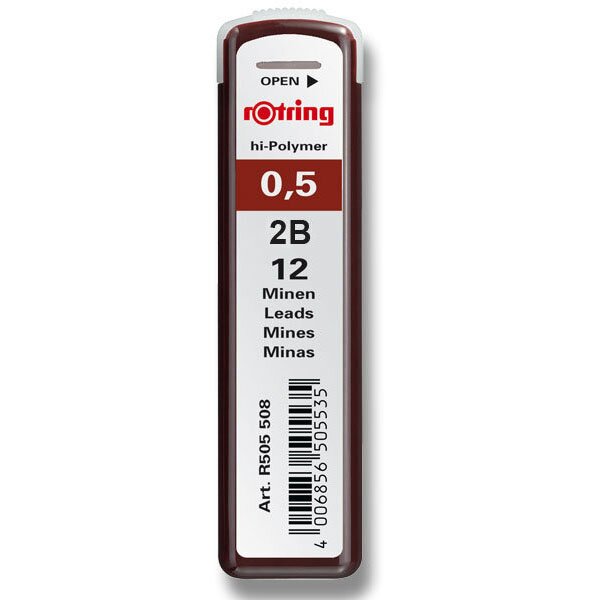 Levně Rotring R505506N TIKKY tuhy do mikrotužky 0,5 mm 2B
