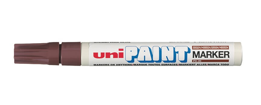 Levně Uni PX-20 Lakový popisovač 2,2 - 2,8 mm - hnědý