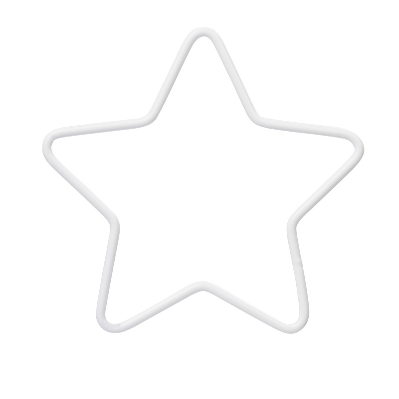 Levně HobbyFun Hvězda 10 cm bílá - drát průměr 3 mm