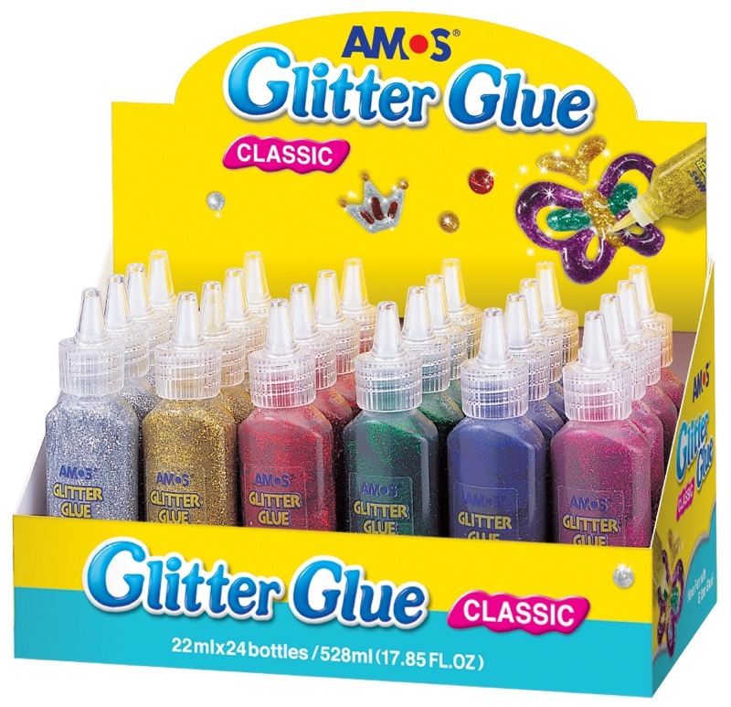 Levně Amos Glitrové lepidlo 22 ml zlaté
