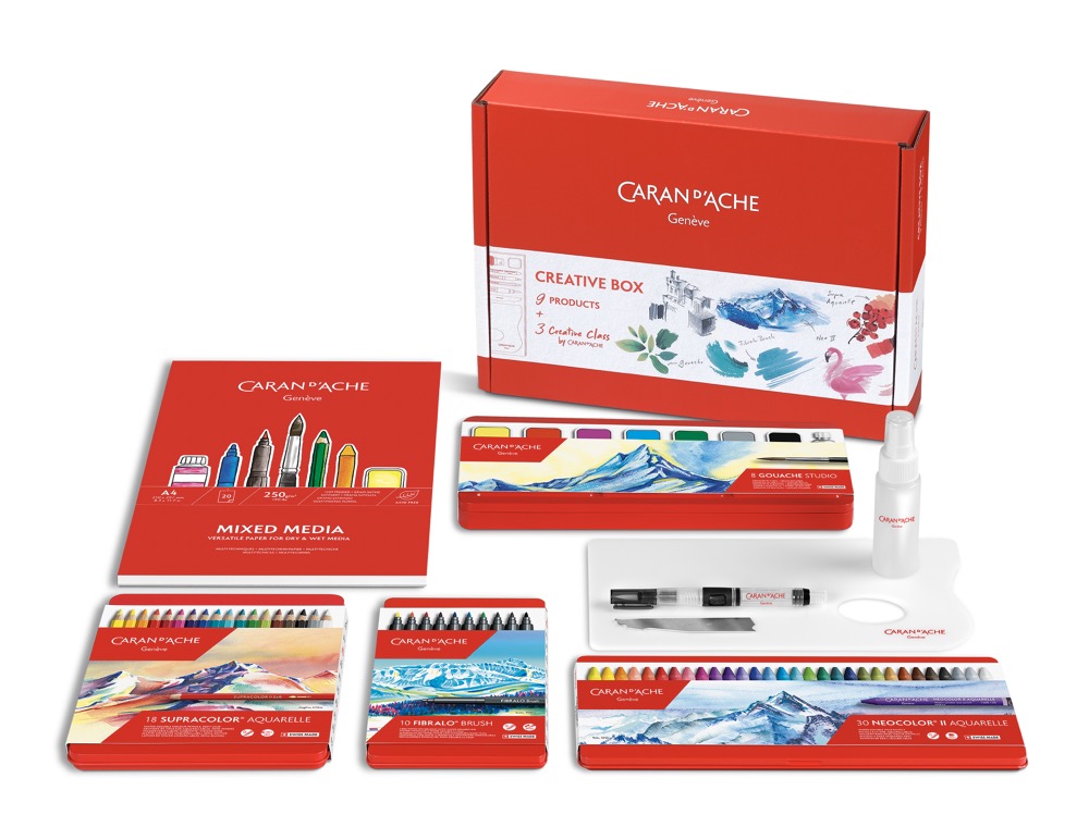 Caran D'ache Kreativní Box - 9 výrobků + 3 kreativní kurzy