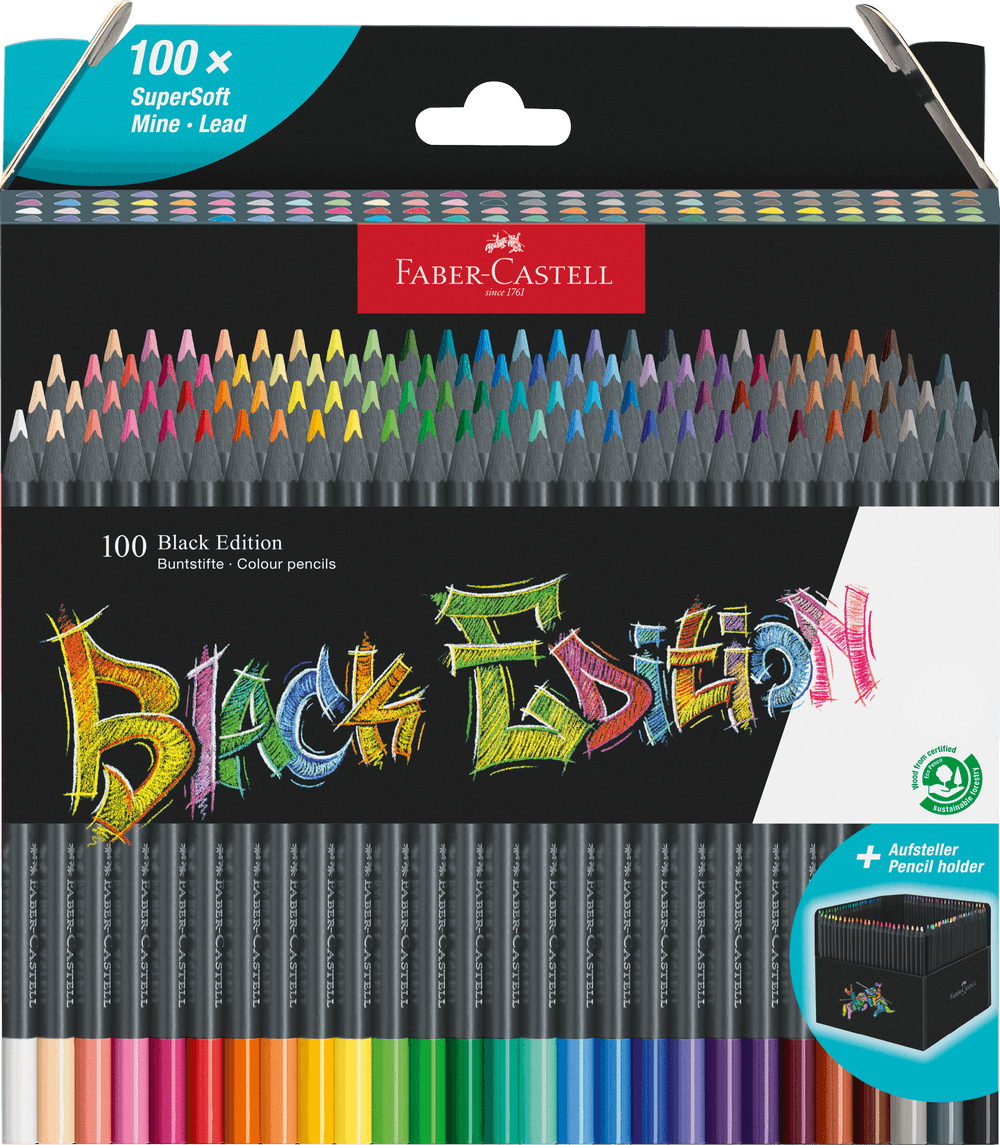 Faber-Castell Pastelky trojhranné Faber Castell Black Edition 100 barev