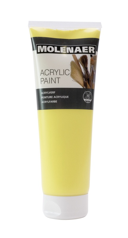Levně Akrylová barva Molenaer 250 ml - světle žlutá