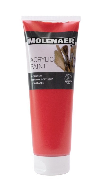 Levně Akrylová barva Molenaer 250 ml - červená