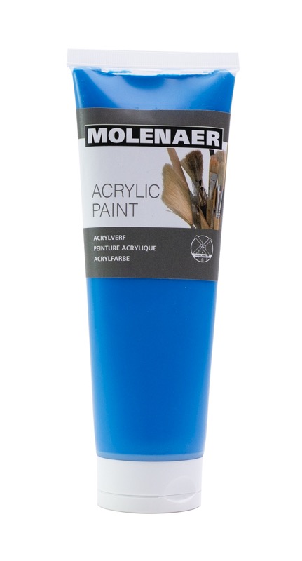 Levně Akrylová barva Molenaer 250 ml - modrá