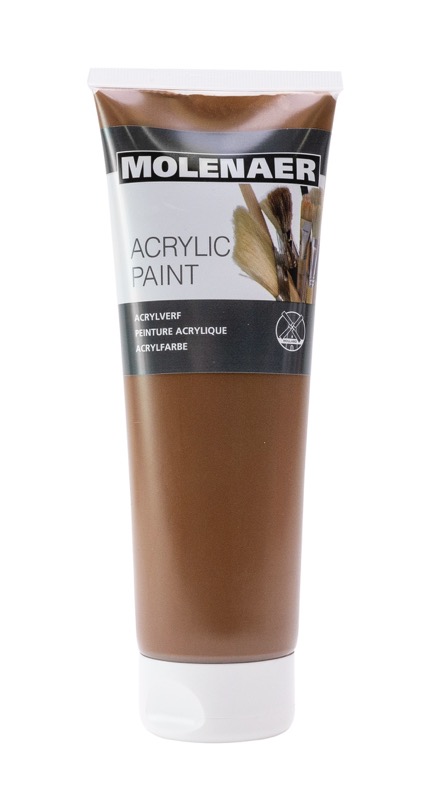 Levně Akrylová barva Molenaer 250 ml - hnědá