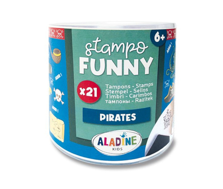 Razítka Aladine Stampo Funny 21 ks - Piráti