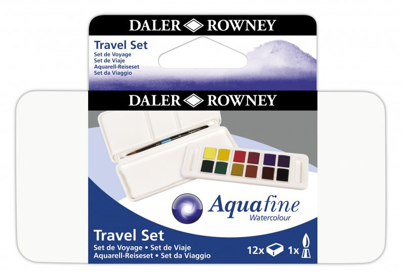 Daler Rowney Akvarelové barvy Aquafine, sada 12 barev