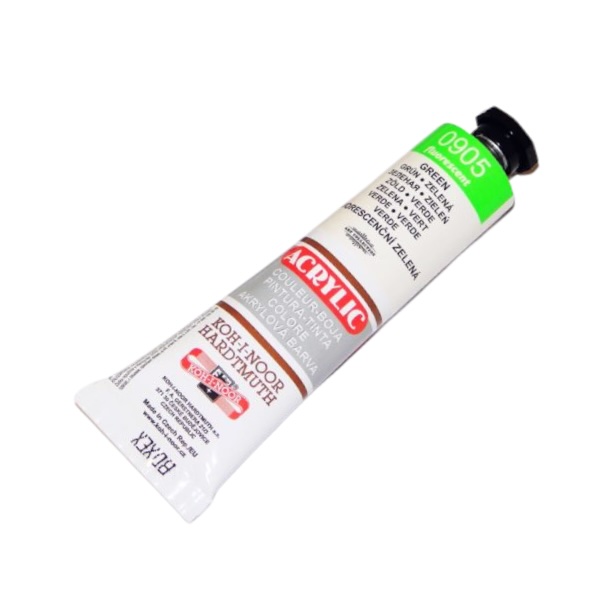 Levně Akrylová barva Koh-i-Noor 40 ml - fluo zelená 0905