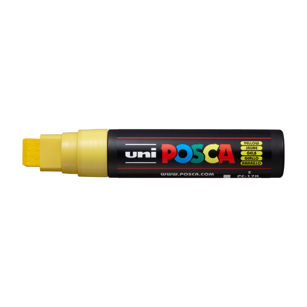 Levně Uni Posca PC-17K – extra široký akrylový popisovač 15 mm - žlutý