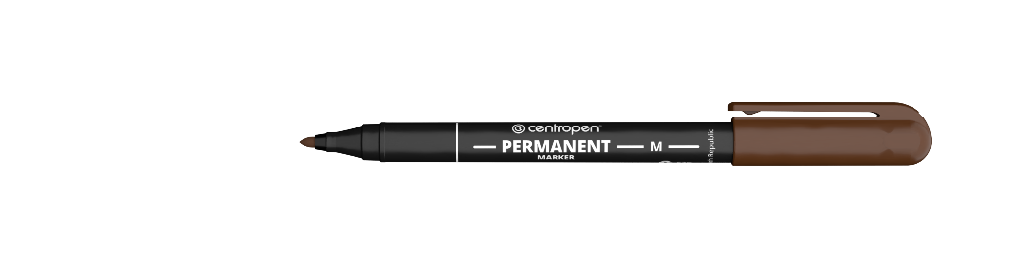 Levně Permanentní fix Centropen 2846, hrot 1 mm – [hnědá]