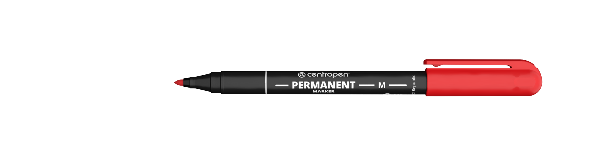 Levně Permanentní fix Centropen 2846, hrot 1 mm – [červená]