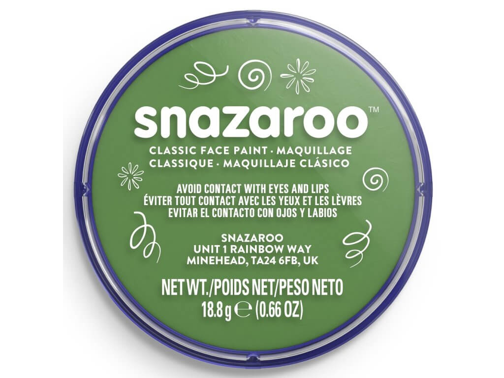 Snazaroo 1118444 Barva na obličej 18 ml - zelená