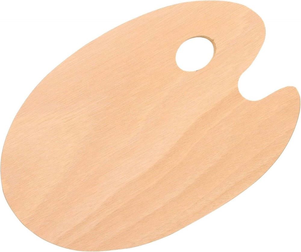 Levně Royal & Langnickel RD329 dřevěná paleta 29×19,5 malířská paleta oválná dřevo míchání barev otvor pro palec ergonomický úchop