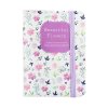 zapisnik ctvereckovany beautiful flowers 14 x 9 cm fialovy