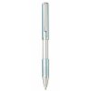 Teleskopické kuličkové pero ZEBRA, kovové světle modré tělo, modrá náplň, dárková krabička