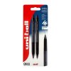 UNI Gelové gumovací pero Erasable Gel stiskací, balení 2 ks v blistru černé