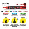 Akrylové štětcové popisovače POSCA PC-5BR – sada 8 základních barev, šířka stopy 1–4 mm