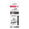 Sada linerů pro lettering UNI PIN Creative Writting - 5 ks, mix barev