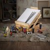 N131795.00_Set akrylových barev Campus Set Easel Discovery - v dřevěném kufříku se stolním stojanem