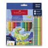 Sada akvarelových pastelek Faber-Castell Colour Grip Dino - 24 ks