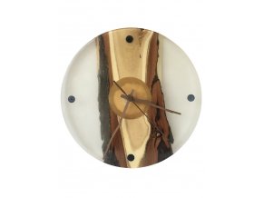 Designové hodiny, dřevo - epoxidová pryskyřice /J