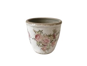 Keramický obal na květiny - růže 16 cm /J